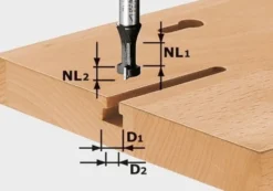 Festool T-notfräs HW 10,5x13x8mm