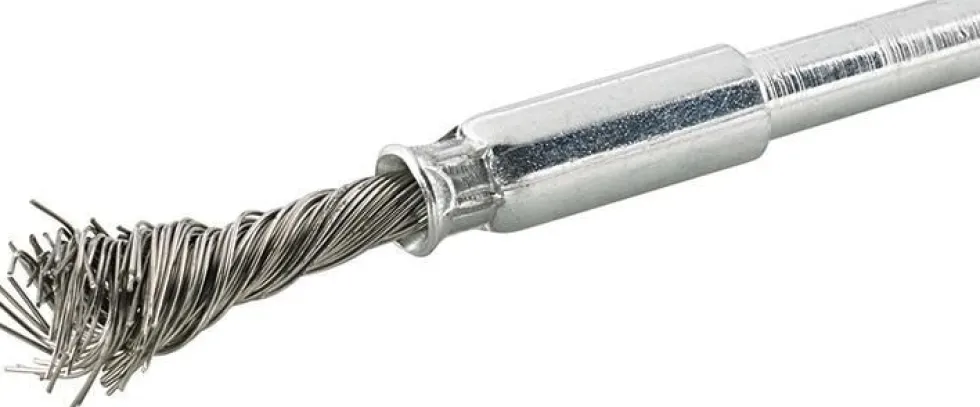 Format Ändborste 10x25x6mm, tvinnad, stål