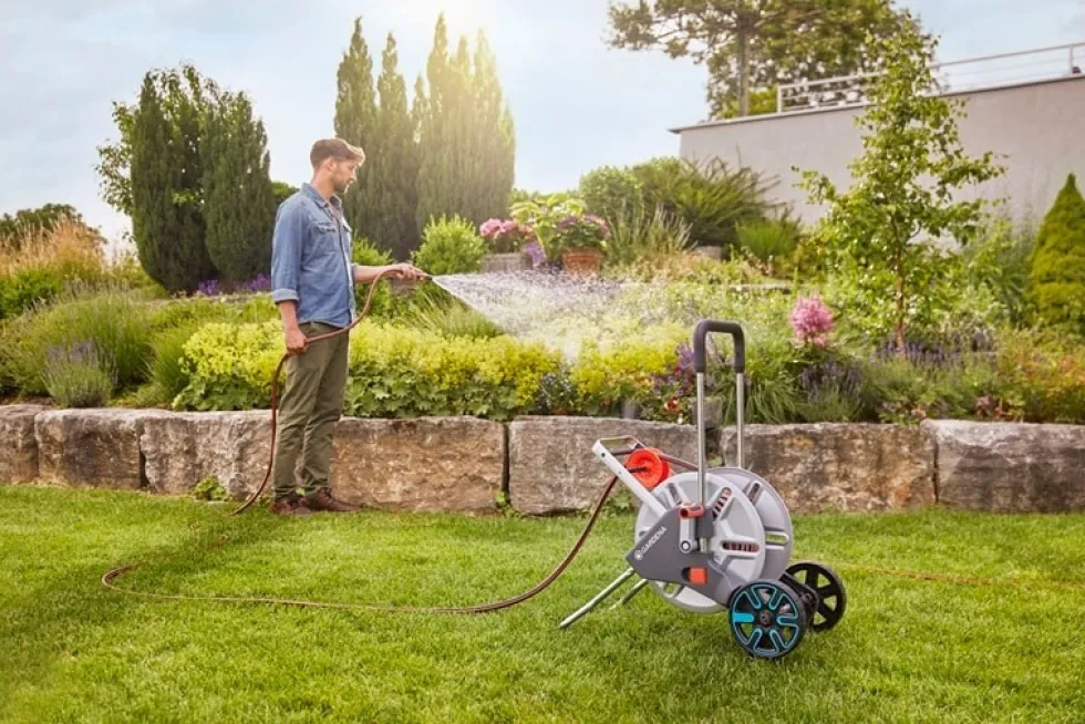 Gardena AquaRoll M Easy Metall 25m Slangvinda