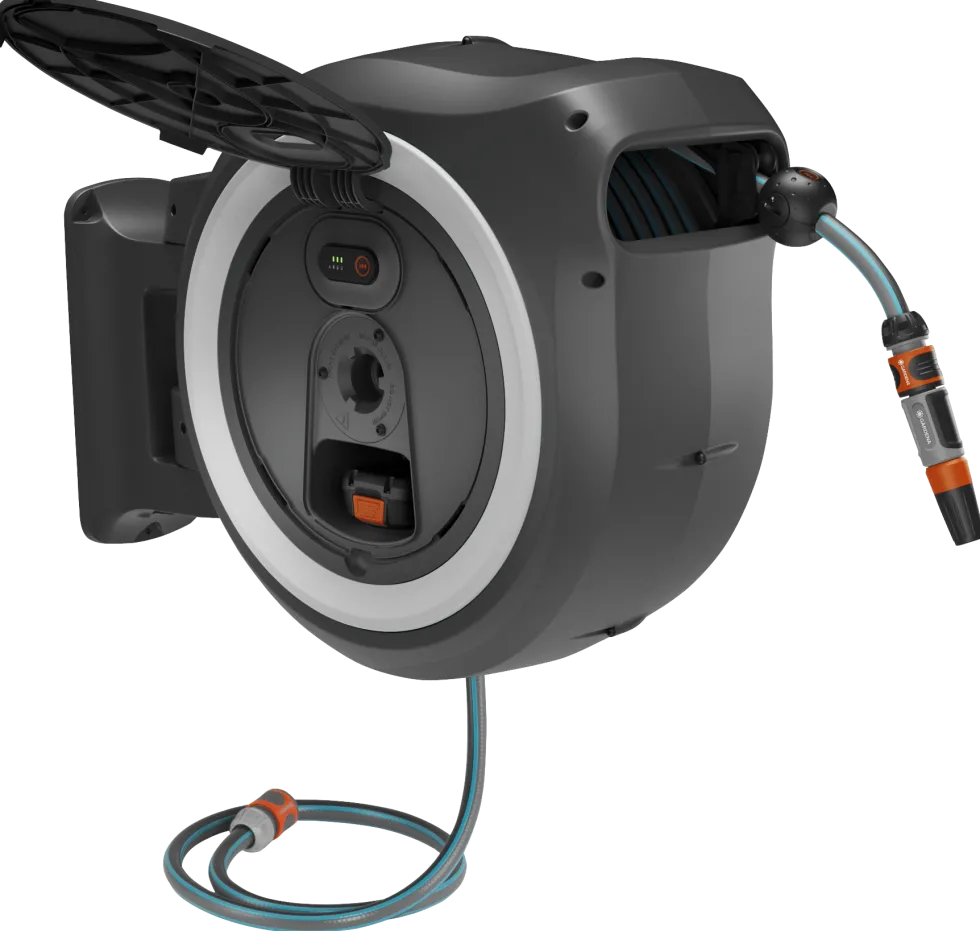 Gardena PowerRoll XL 35m Vit Batteridriven Väggslangbox