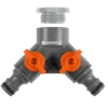 Gardena 2-vägskran med adapter 1/2''-3/4''