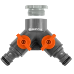 Gardena 2-vägskran med adapter 1/2''-3/4''