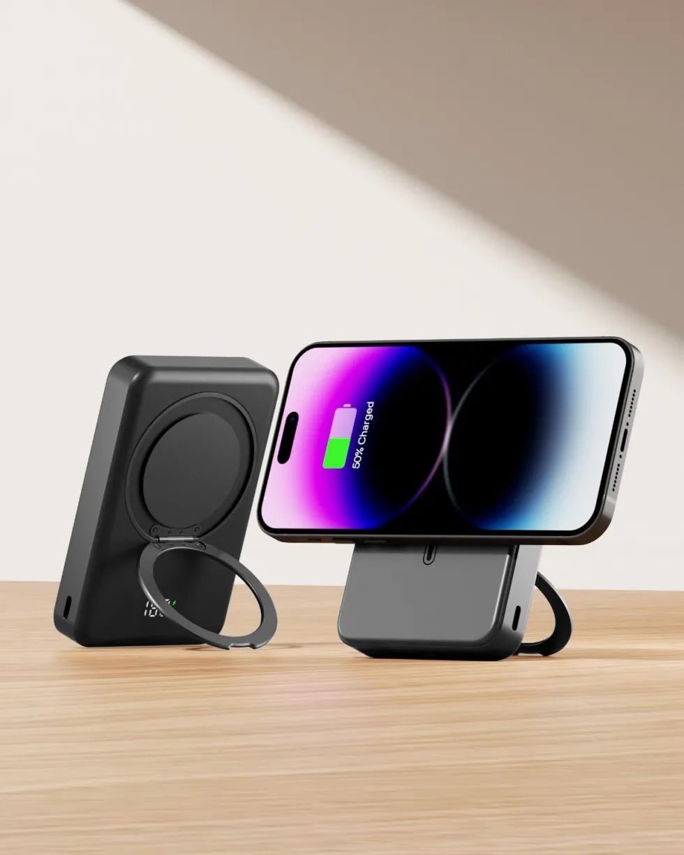 Genzo Powerbank P10i - Magnetisk, 3-i-1, 10000mAh