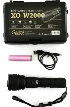 Genzo XO-W2000 LED-lampa 2000 Lumen Fokuserbar Vitt sken
