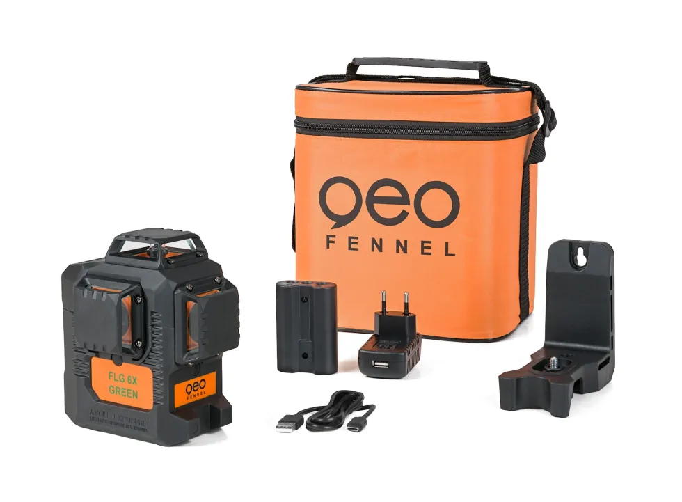 geo-FENNEL FLG 6 grön flerlinjelaser i väska