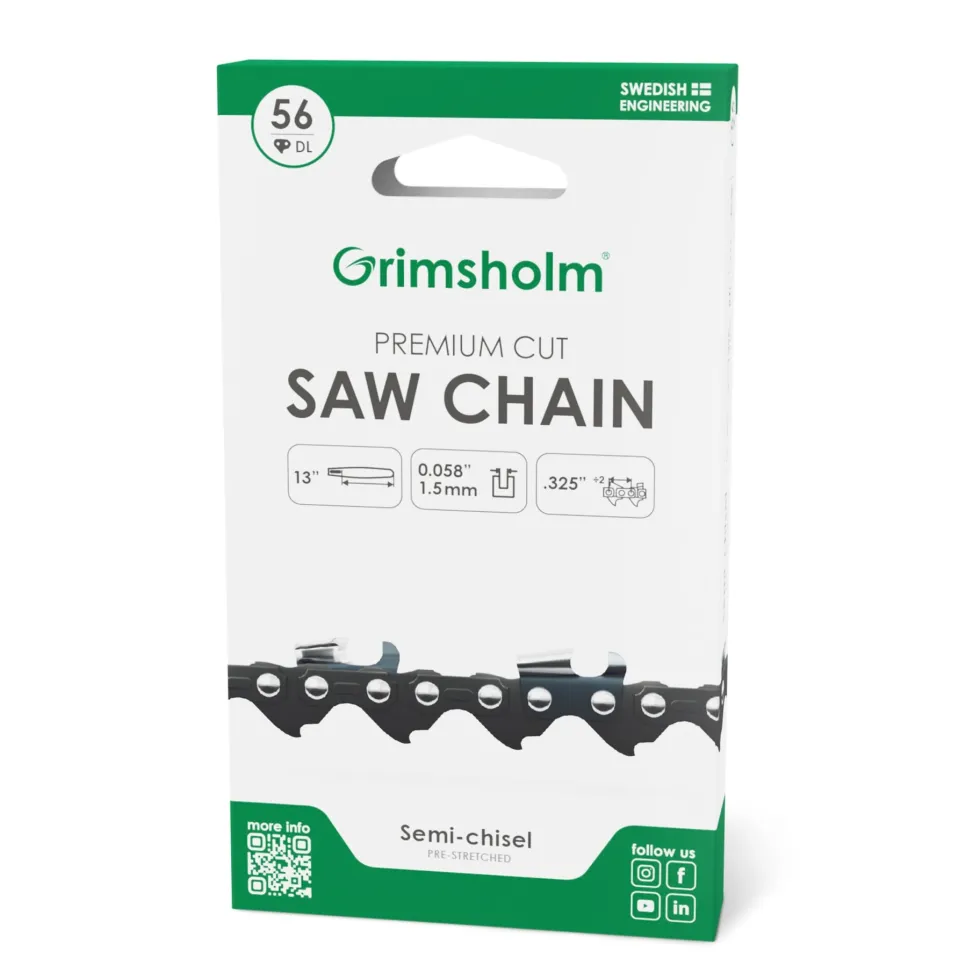 Grimsholm 13" 56dl .325" 1.5mm Premium Cut Motorsågskedja