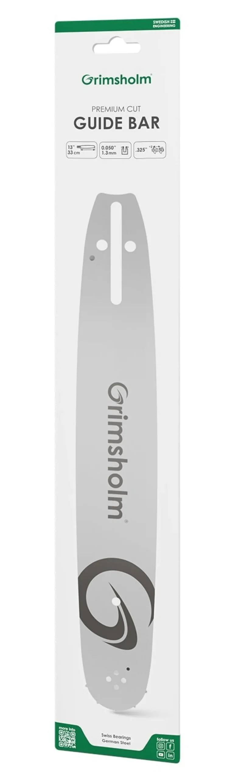 Grimsholm 13" .325" 1.3mm Premium Cut Motorsågssvärd
