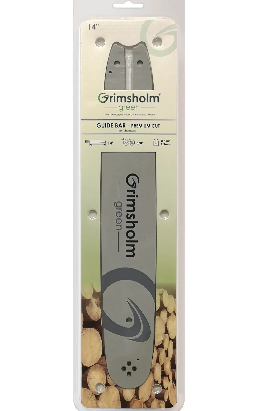 Grimsholm 14" 3/8" 1.3mm Premium Cut Motorsågssvärd