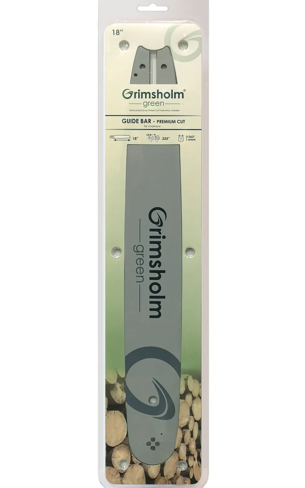 Grimsholm 18" .325" 1.6mm Premium Cut Motorsågssvärd