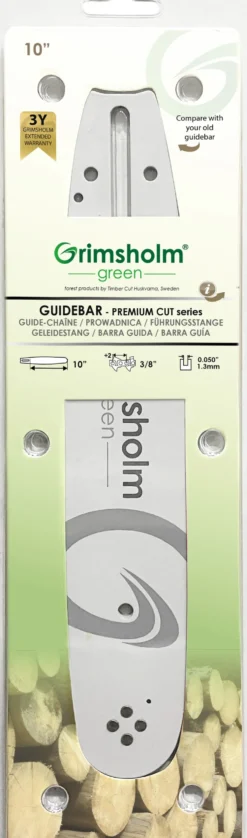 Grimsholm 10" 3/8" 1.3mm Premium Cut Motorsågssvärd