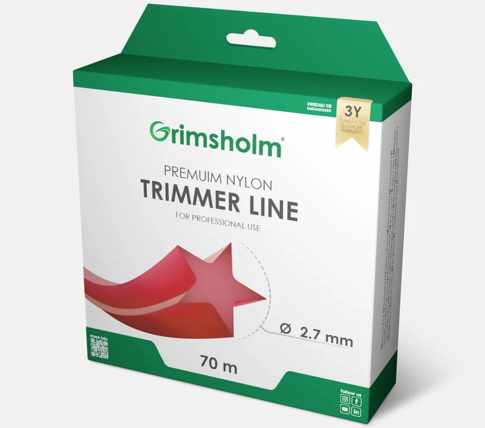 Grimsholm Trimmertråd Stjärna Röd 2,7mm 70m