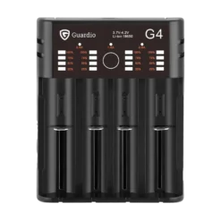 Guardio Batteriladdare, inkluderar 4 batterier