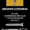 Gunnebo Fastening Ankarspik EFZ Kamg. 40x4,0mm 250-pack, paket