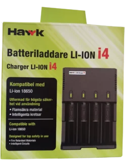 Hawk Batteriladdare i4 för 18650 litium batterier