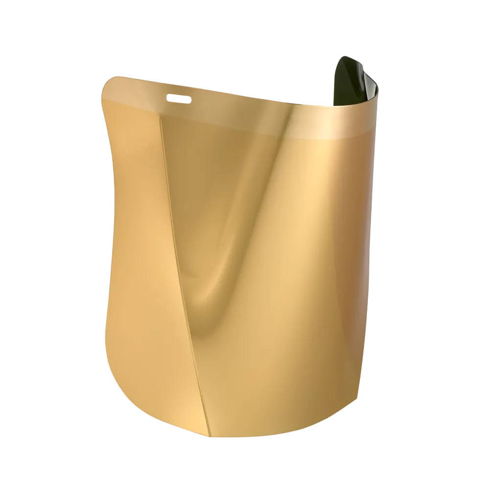 Hellberg Polykarbonatvisir, guldplätterat