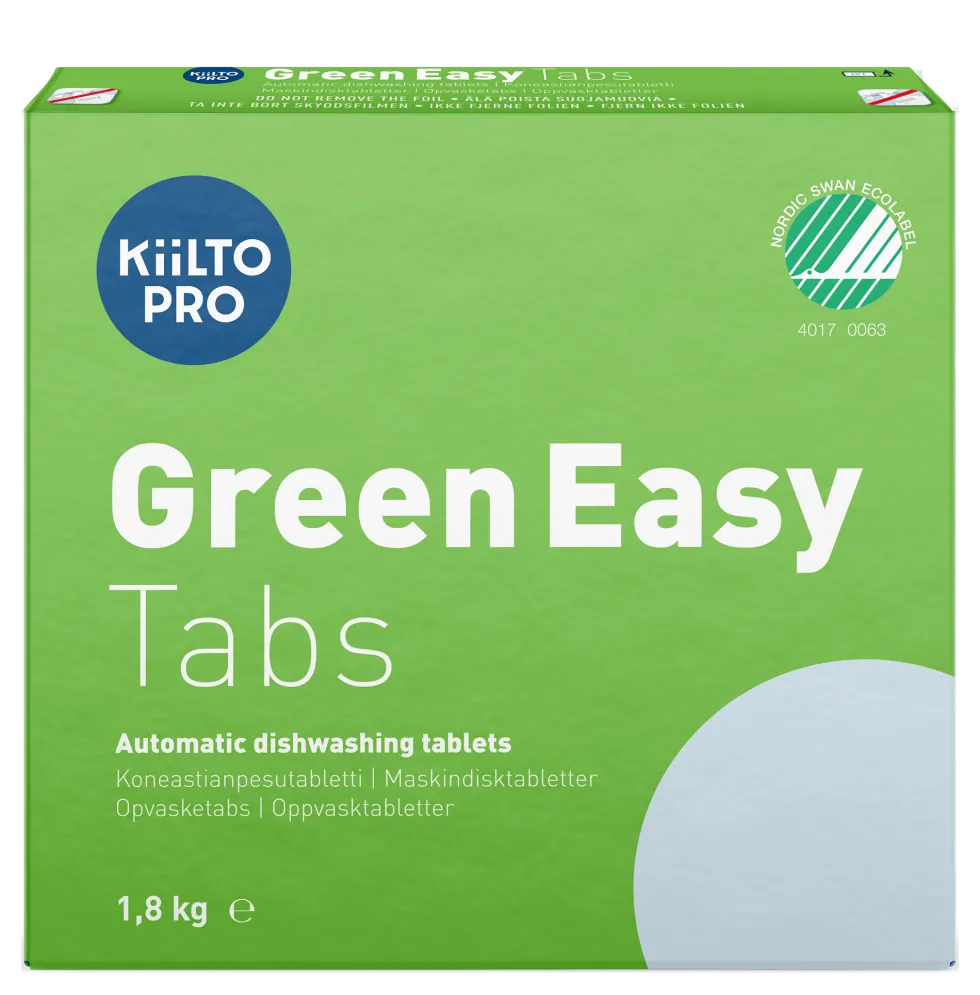 Kiilto Pro Green Easy Tabs Maskindiskmedelstablett, 1,8 kg
