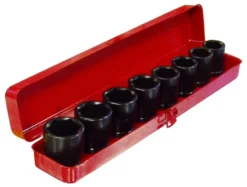 King Tony Krafthylsor 1'' i sats 24-41mm 6-kant 8 delar