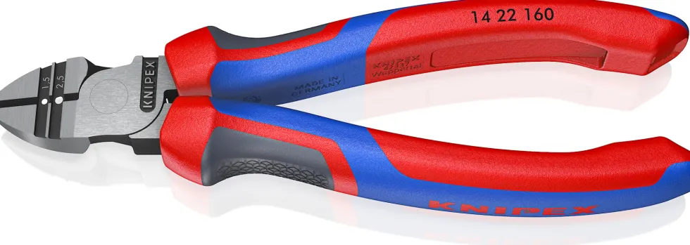 Knipex afisolerings-skævbider, sort atramenteret 160 mm
