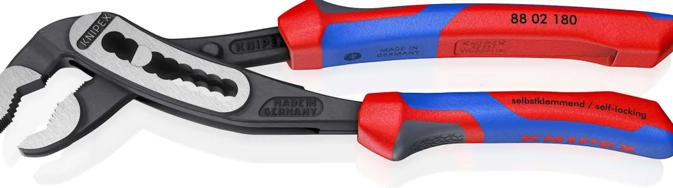 Knipex Alligator vandpumpetang med flerkomponent greb, sort atramenteret