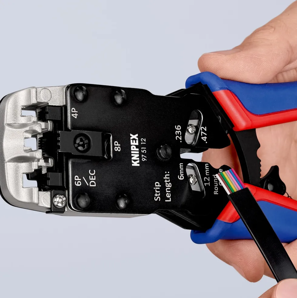 Knipex Presstång 975112 200mm, för Westernkontakt 4+6+8-polig