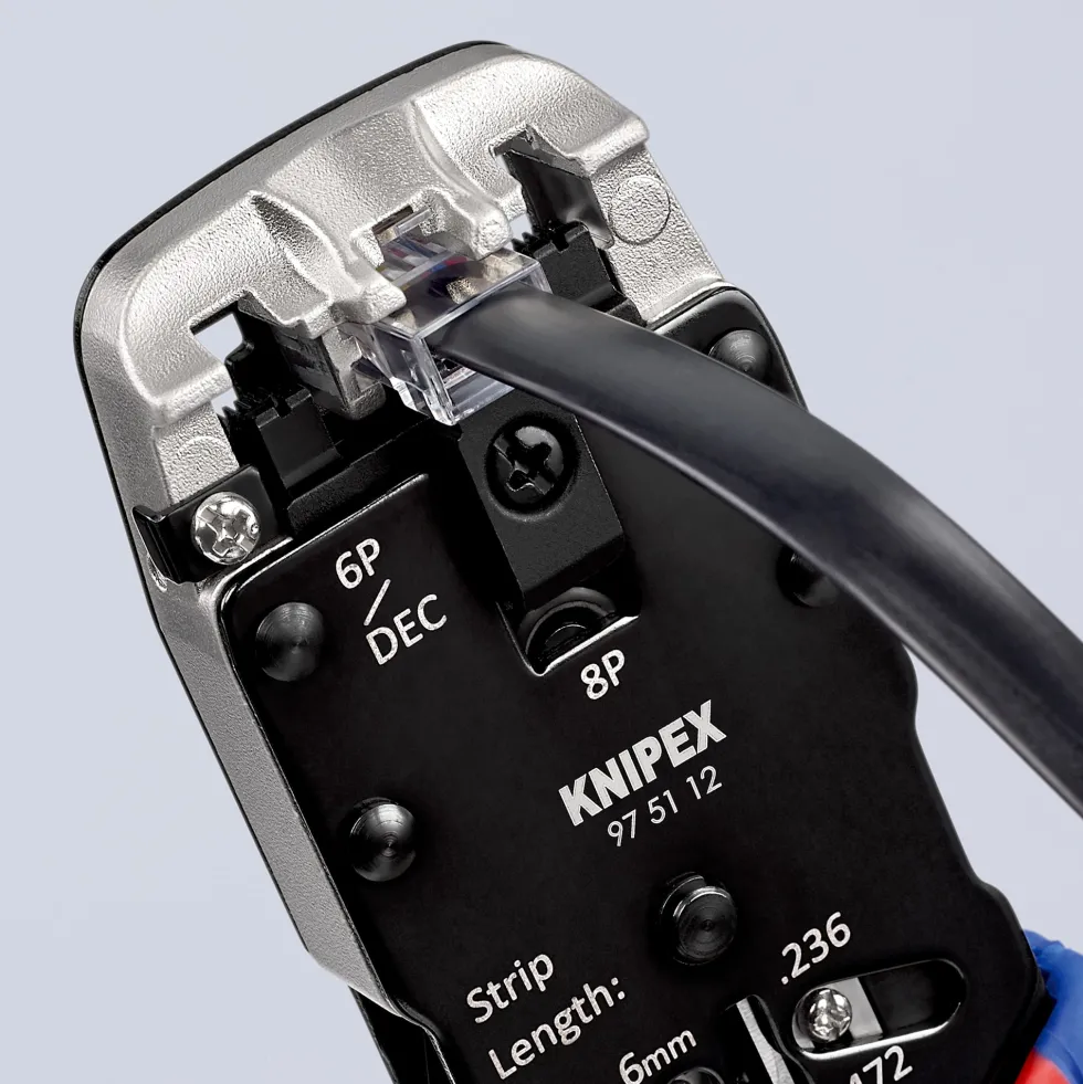 Knipex Presstång 975112 200mm, för Westernkontakt 4+6+8-polig