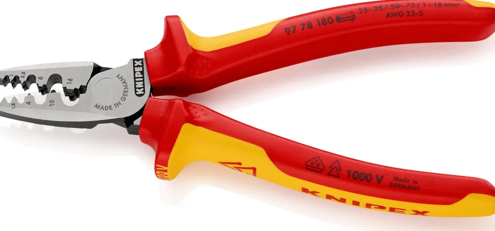 Knipex Presstång 9778180 VDE 180mm 0,25-16mm², för ändhylsor