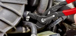 Knipex slangespændebåndstang til click-spændebånd, grå atramenteret 250 mm