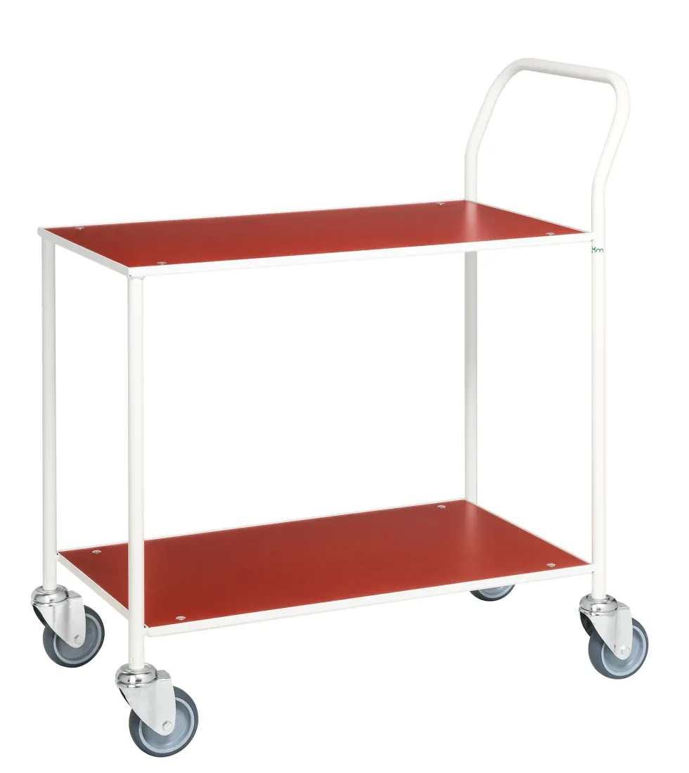Kongamek 75,5 x 43 cm Röd Liten Bordsvagn, helsvetsad