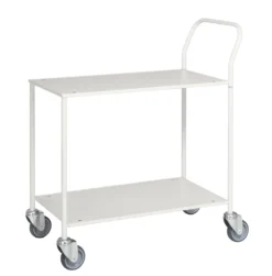 Kongamek 75,5 x 43 cm Vit Liten Bordsvagn, helsvetsad