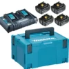 Makita Batteri & dubbelladdare 18V 4st 6 Ah BL1860B + laddare DC18RD i MAKPAC