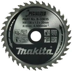 Makita Cirkelsågklinga för trä HM 136x20x1,5mm 36T