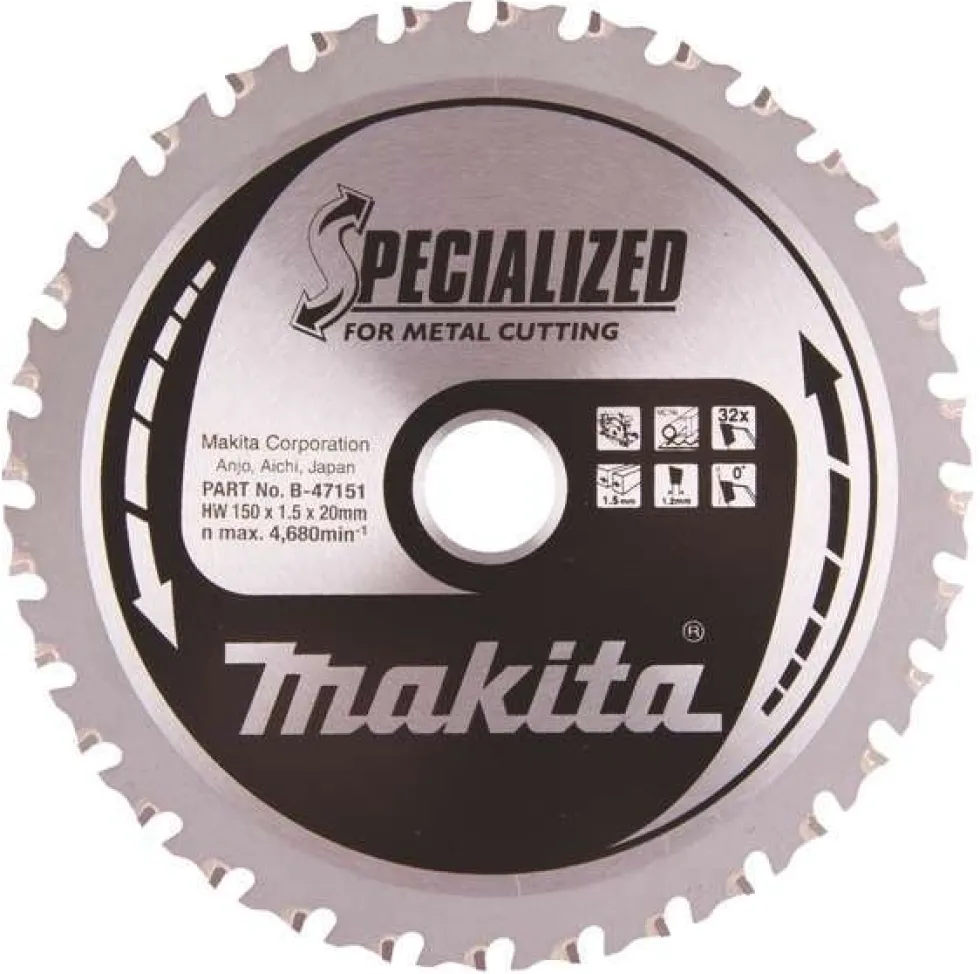 Makita Sågklinga för metall 150x20x1,5mm, 32T