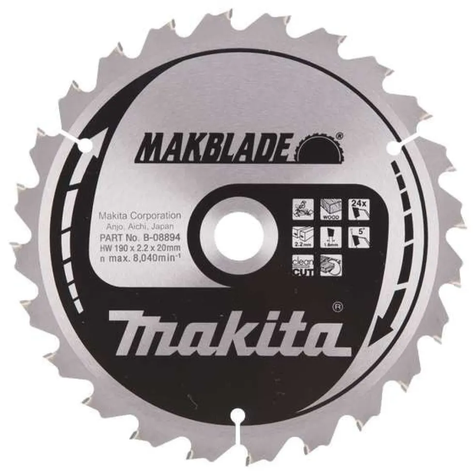 Makita Sågklinga 190x20mm 24T Trä