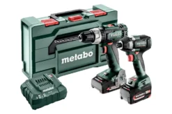 Metabo Verktygspaket Combo Set 2.8.2 18V med 2 st 2,0Ah 4,0Ah batterier & laddare ASC 55