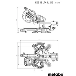 Metabo Verktygspaket 18V – Kap- & geringssåg KGS 18 LTX BL 216 + Borrskruvdragare BS 18 L BL Q