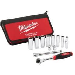 Milwaukee Hylsnyckelsats 3/8" 12Del