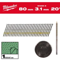 Milwaukee Maskinspik 20°80/Rs/B/C1 1750P