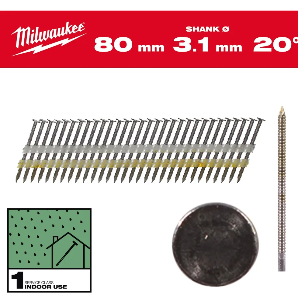 Milwaukee Maskinspik 20°80/Rs/B/C1 1750P