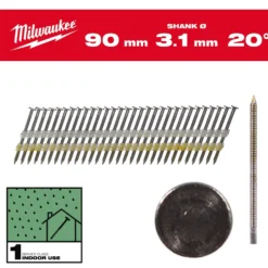 Milwaukee Maskinspik 20°90/Rs/B/C1 1750P