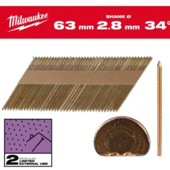 Milwaukee Maskinspik 34°63/Rs/G/C2 2200P