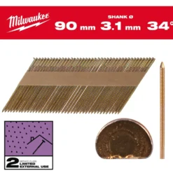 Milwaukee Maskinspik 34°90/Rs/G/C2 2200P