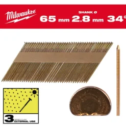 Milwaukee Maskinspik 34°63/Rs/G/C3 2200P