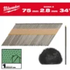 Milwaukee Maskinspik 34°75/Ss/B/C1 2200P