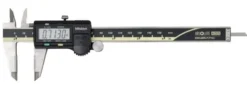 Mitutoyo ABSOLUTE AOS Digimatic Skjutmått 500-159-30 0-6in, 0,0005in hårdmetallbel. utv. skänklar, flat sticka, friktionsrulle