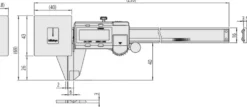 Mitutoyo ABSOLUTE AOS Digimatic Skjutmått 573-291-30 med konstant mättryck 0-7in, 0,0005in, datautgång