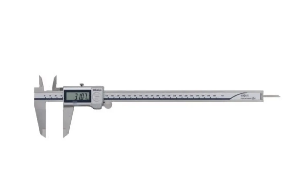 Mitutoyo ABSOLUTE Digimatic Skjutmått 500-704-20 CoolantProof 0-300mm, 0,01mm, flat sticka, IP67, friktionsrulle