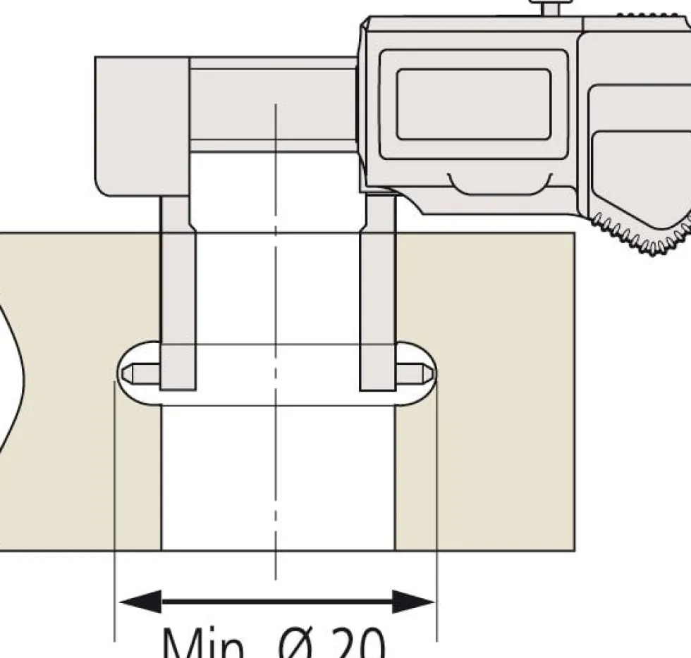 Mitutoyo ABSOLUTE Digimatic Skjutmått 573-648-20 med utåtriktade mätspetsar 20,1-170mm, 0,01mm, IP67, datautgång