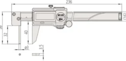 Mitutoyo ABSOLUTE Digimatic Skjutmått 573-662-20 för mätning av rörtjocklek 0-150mm, 0,01mm, IP67, datautgång