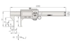 Mitutoyo ABSOLUTE Digimatic Skjutmått 573-647-20 med utåtriktade mätskänklar 10,1-160mm, 0,01mm, IP67, datautgång