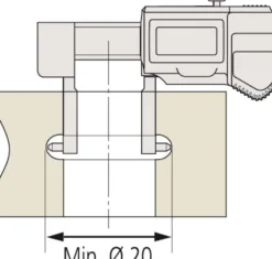 Mitutoyo ABSOLUTE Digimatic Skjutmått 573-647-20 med utåtriktade mätskänklar 10,1-160mm, 0,01mm, IP67, datautgång